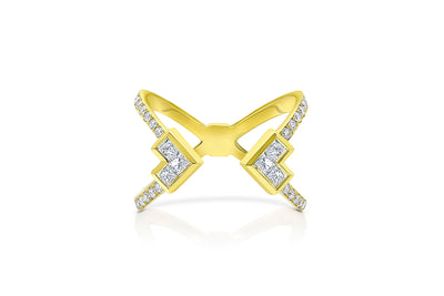 Palaso Open 'X' Ring - Yellow Gold