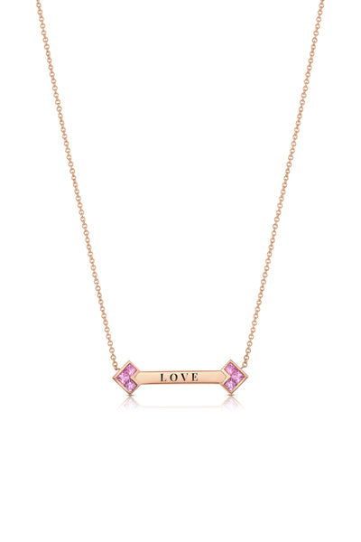 Palaso ID Necklace - Rose Gold and Pink Sapphire