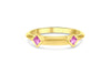 Maliit ID Ring - Yellow Gold and Pink Sapphire