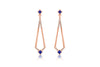 Maharlika 'Tulis' Drop Earrings - Rose Gold and Sapphire