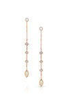 MALIIT Linear Opal and Diamond Enhancers - Rose Gold