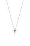 Maharlika Spike Necklace - Rose Gold and Emerald