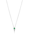Maharlika Spike Necklace - White Gold and Emerald