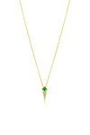 Maharlika Spike Necklace - Yellow Gold and Emerald
