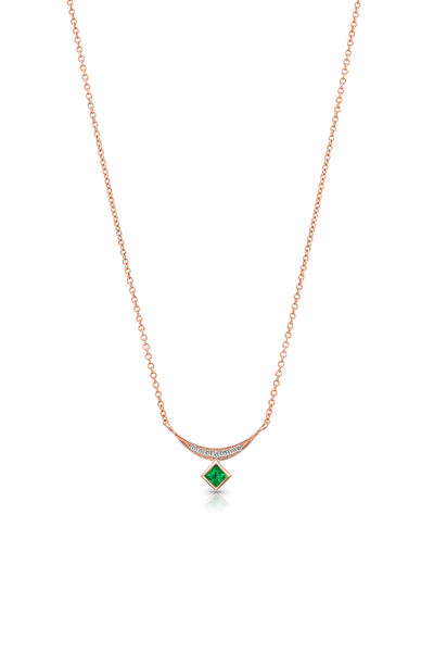 Maharlika Princesa Necklace - Rose Gold and Emerald