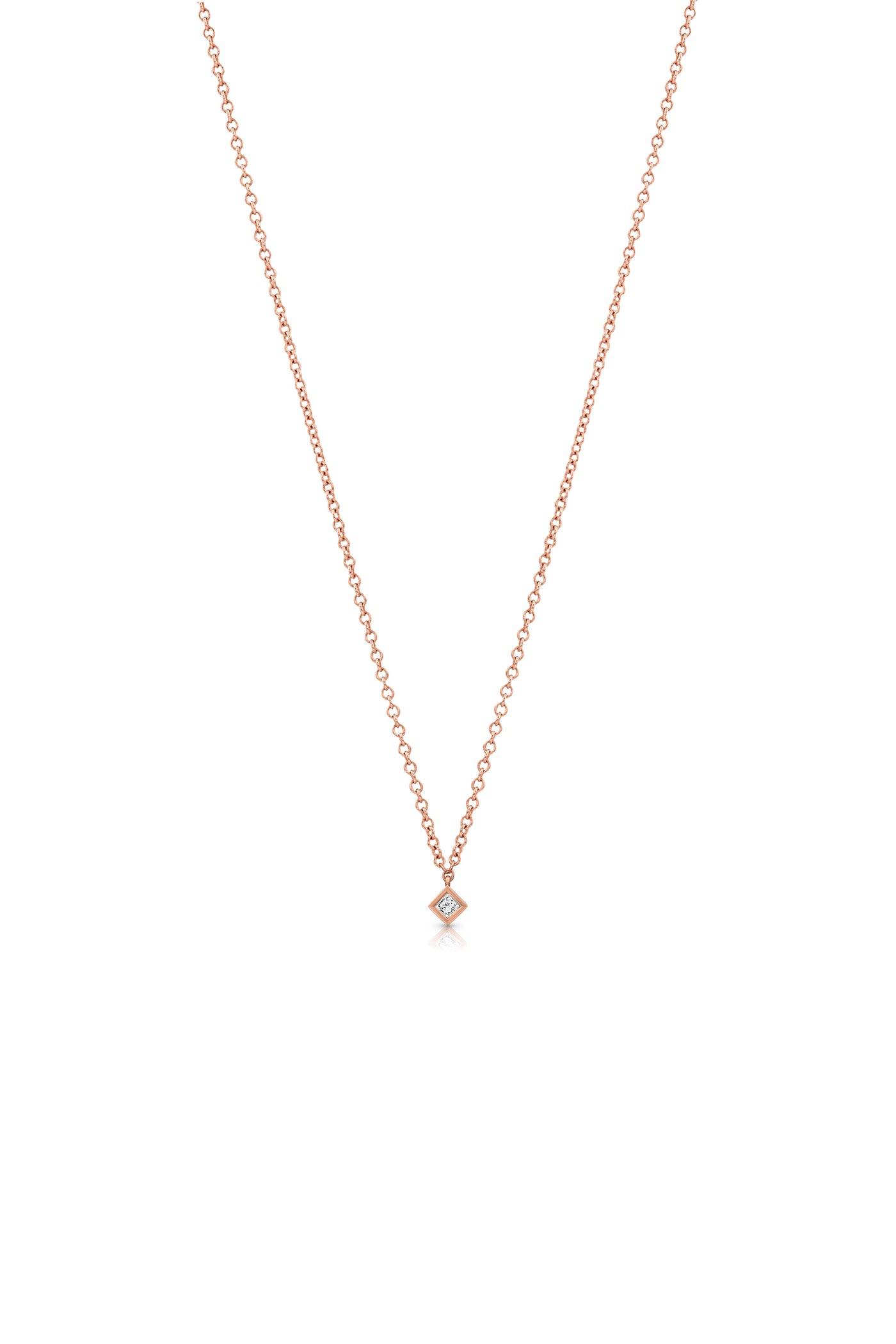 Star Blossom Diamond & Pink Gold Pendant Necklace