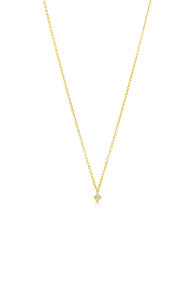 Maliit Princess Necklace - Yellow Gold and White Diamond
