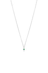 Maliit Princess Necklace - White Gold and Emerald