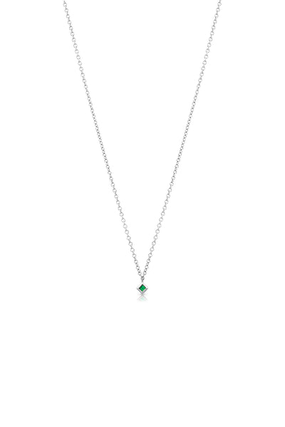Maliit Princess Necklace - Rose Gold and Emerald