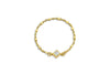 Maliit Princess Chain Ring - Yellow Gold and White Diamond
