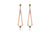 Maharlika 'Tulis' Large Drop Earrings - Rose Gold and Emerald