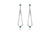 Maharlika 'Tulis' Large Drop Earrings - White Gold and Emerald