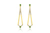 Maharlika 'Tulis' Large Drop Earrings - Yellow Gold and Emerald