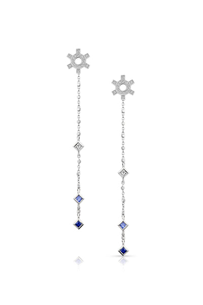 Maliit 3 Stone 'Shades of Blue' Enhancers - Yellow Gold