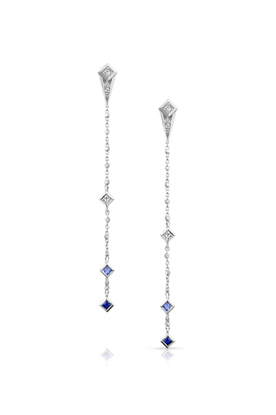 Maliit 3 Stone 'Shades of Blue' Enhancers - Yellow Gold